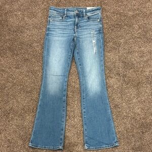 American Eagle Outfitters Light Blue Next Level Stretch Kick Boot Jeans
